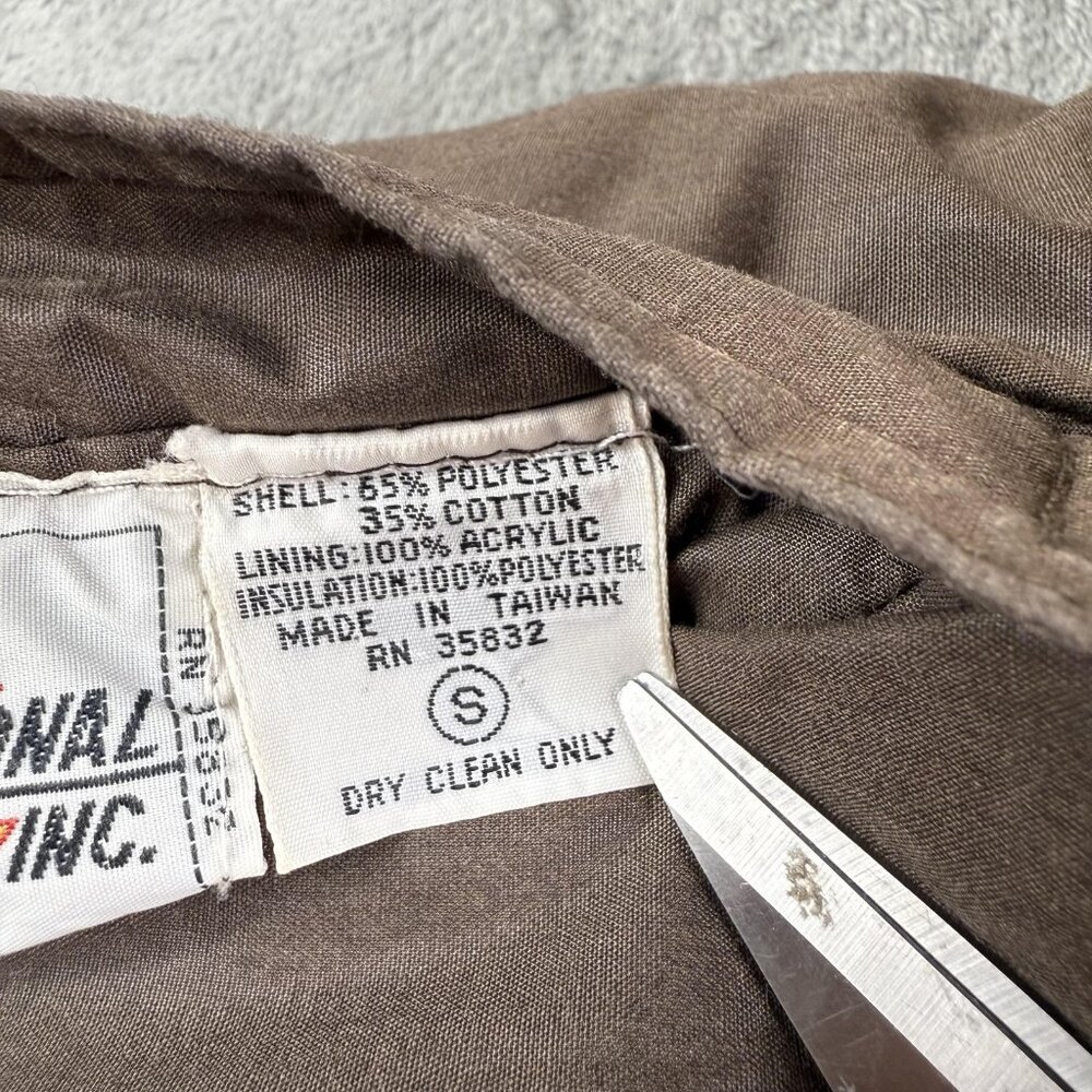 Vintage International Jacket Mens Small Reversible Deer Knit Lined 80s - Picture 13 of 16